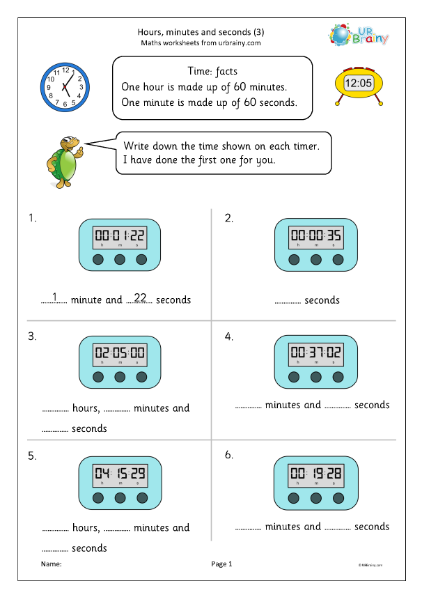 Preview of 'Hours, minutes and seconds (3)'