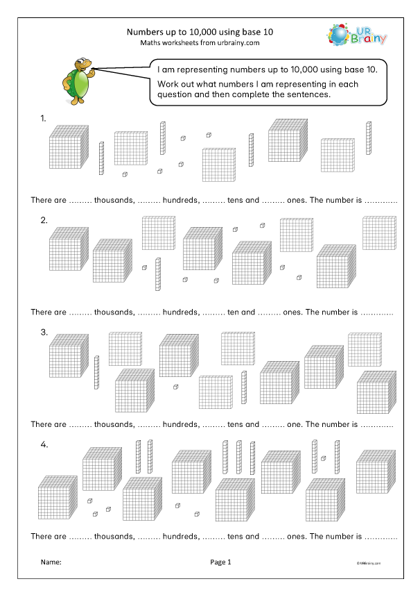 Preview of 'Numbers up to 10,000 using base 10'