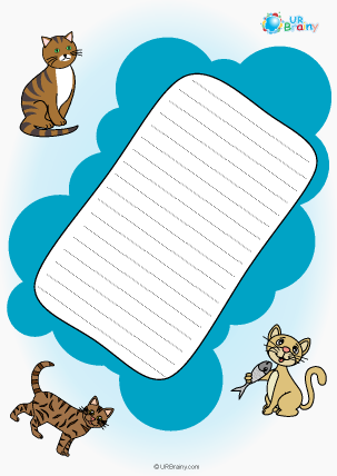 Preview of worksheet Cat letter paper (colour)