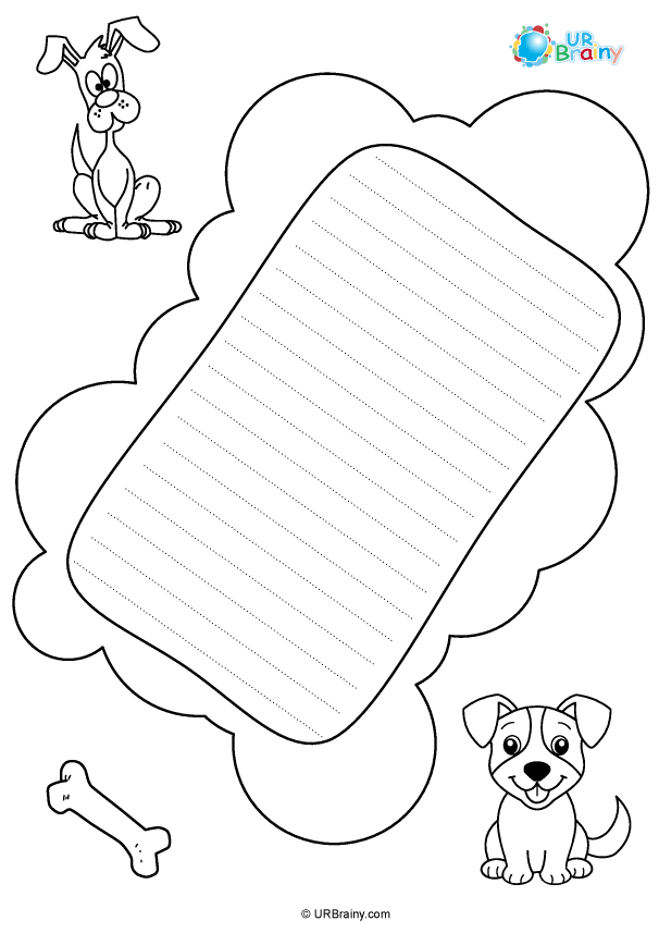 Preview of 'Dog letter paper (black and white)'