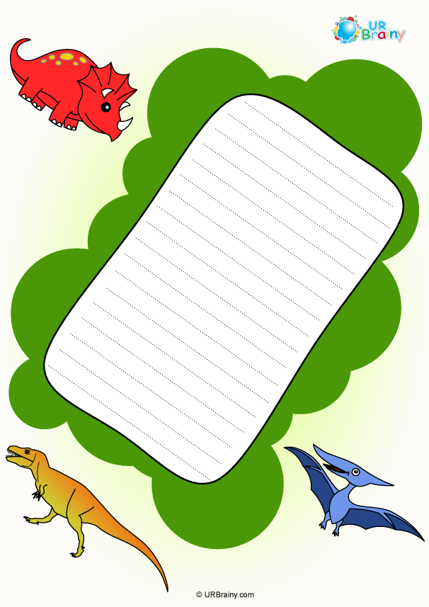 Preview of 'Dinosaur letter paper (colour)'