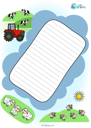 Preview of worksheet Farm letter paper (colour)