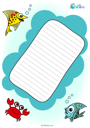 Preview of worksheet Seaside letter paper (colour)