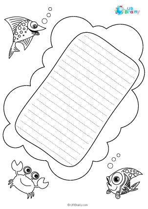 Preview of worksheet Seaside letter paper (black and white)
