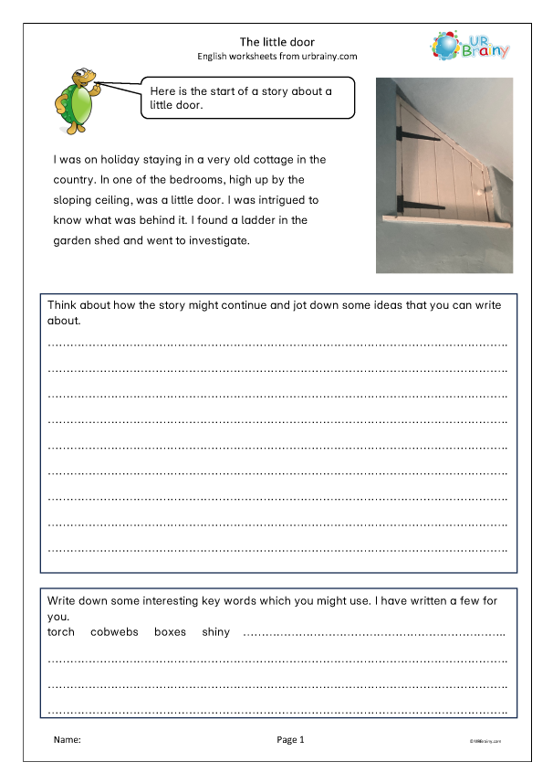 Preview of 'Story writing ideas: the little door'