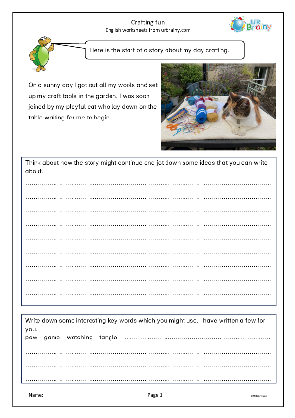 Preview of 'Story writing ideas: crafting fun'