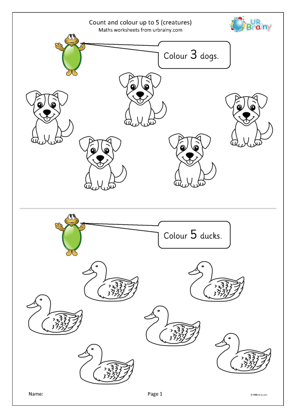 Preview of 'Count and colour up to 5 creatures'