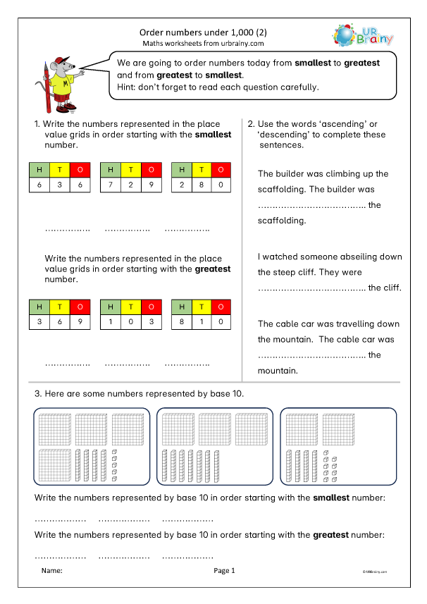 Preview of 'Order numbers under 1,000 (2)'