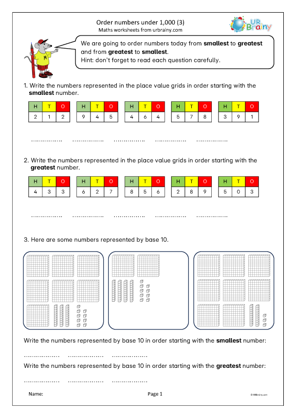 Preview of 'Order numbers under 1,000 (3)'