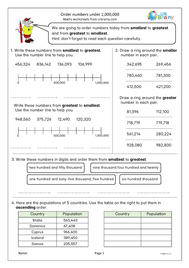 Preview of 'Order numbers under 1,000,000'