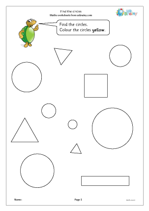 Preview of worksheet Find the circles