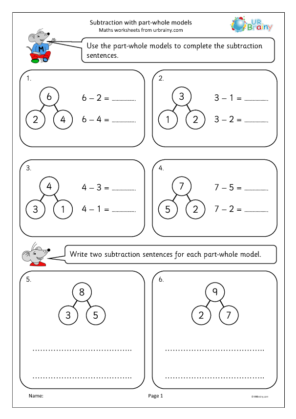 Preview of 'Subtraction with part-whole models'