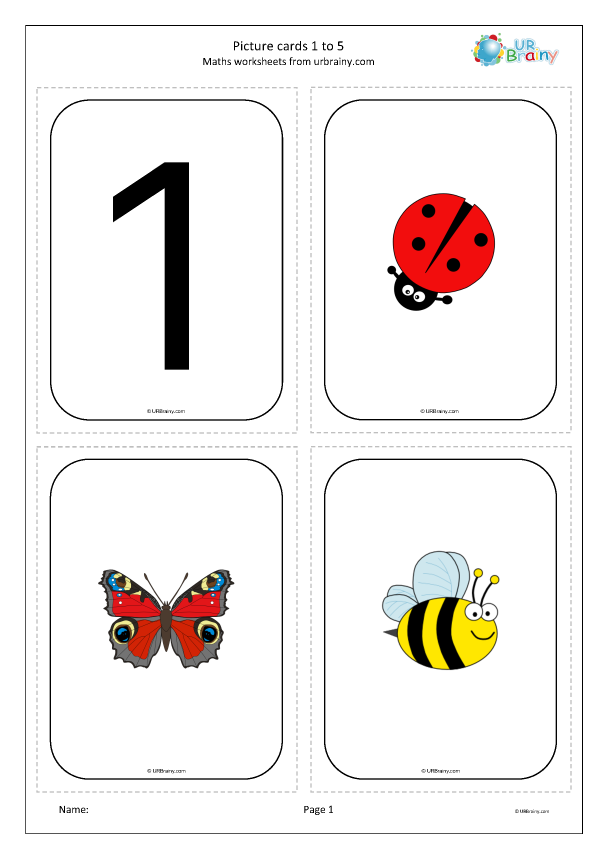 Preview of 'Picture Cards 1 to 5'