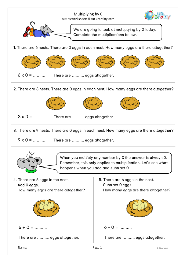 Preview of 'Multiplying by 0'