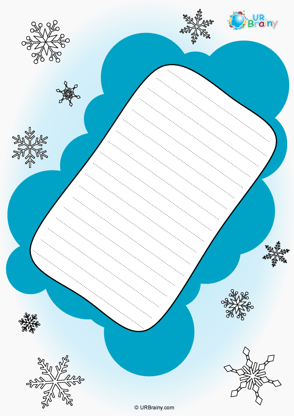 Preview of 'Letter locking featuring snowflakes (colour)'