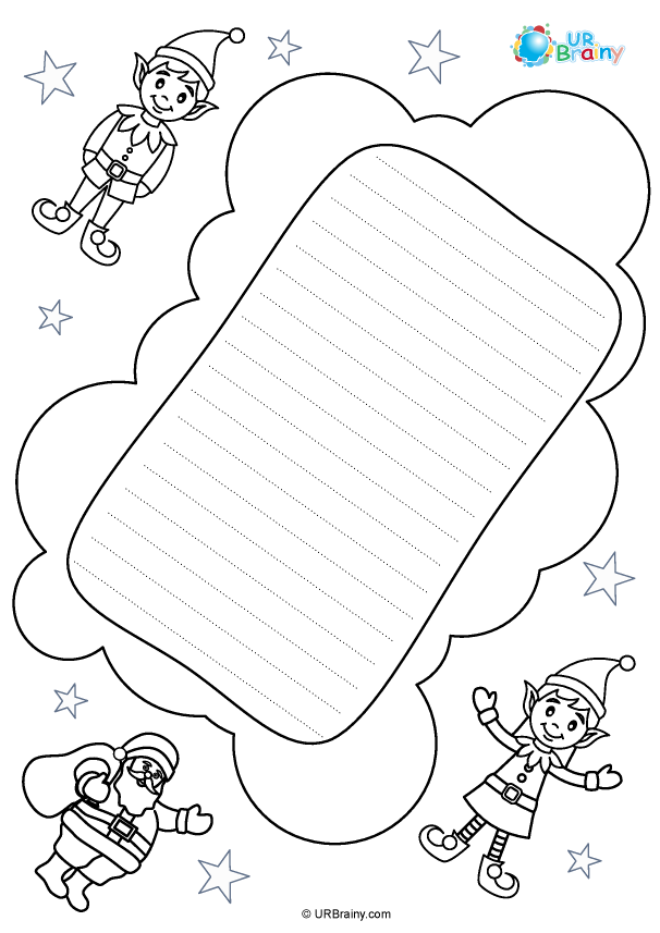 Preview of 'Letter locking featuring Christmas (black and white)'