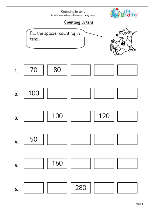 Counting On And Back In Tens Number And Place Value By URBrainy