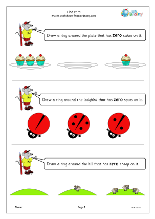 Preview of worksheet Find zero