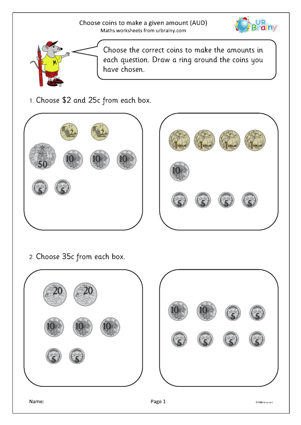 Preview of 'Choose coins to make a given amount (AUD)'