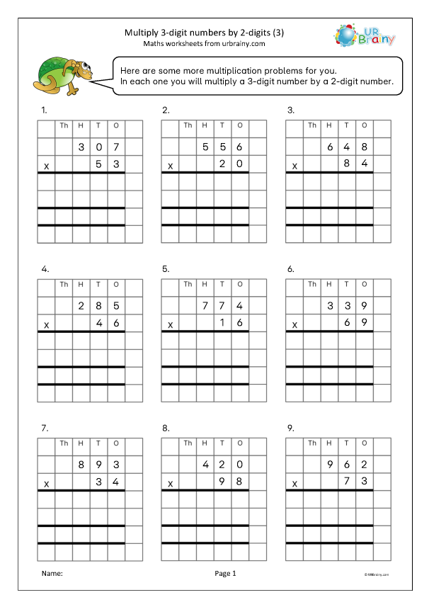 Preview of 'Multiply 3-digit numbers by 2-digits (3)'