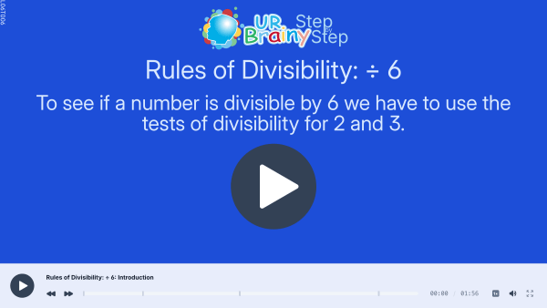 Preview of 'Rules of Divisibility: ÷6'