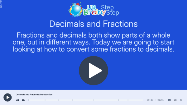 Preview of 'Decimals and fractions'