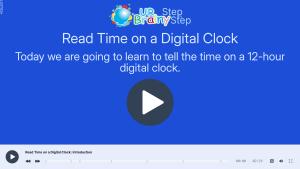Preview of game Read time on a digital clock