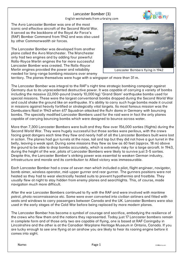 Preview of 'Lancaster Bomber (3) Harder version.'