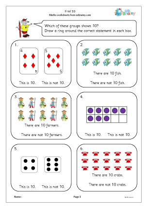 Preview of worksheet Find 10