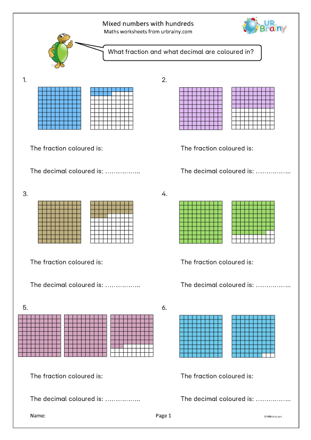 Preview of 'Mixed numbers with hundreds'