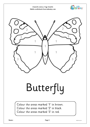 Preview of worksheet Insects Colouring Sheets