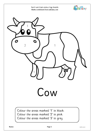 Preview of worksheet Farm animal colouring sheets