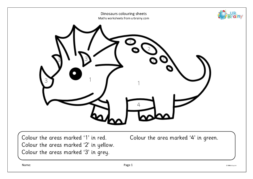 Preview of 'Dinosaurs colouring sheets'