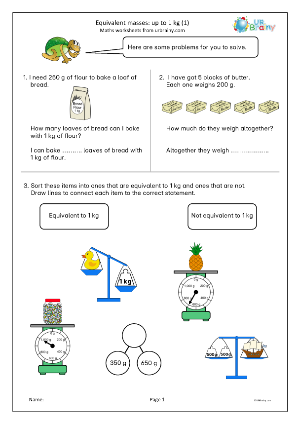 Preview of 'Equivalent masses up to 1 kg (1)'