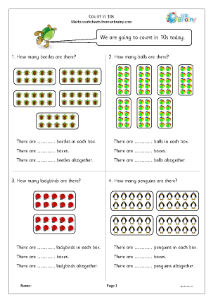 Preview of worksheet Count In 10s