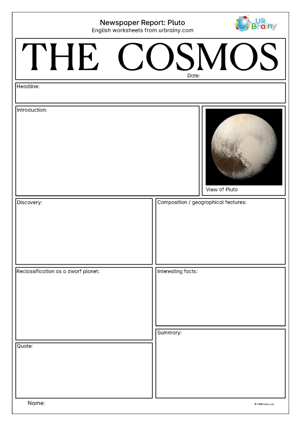 Preview of 'Newspaper report: Pluto'