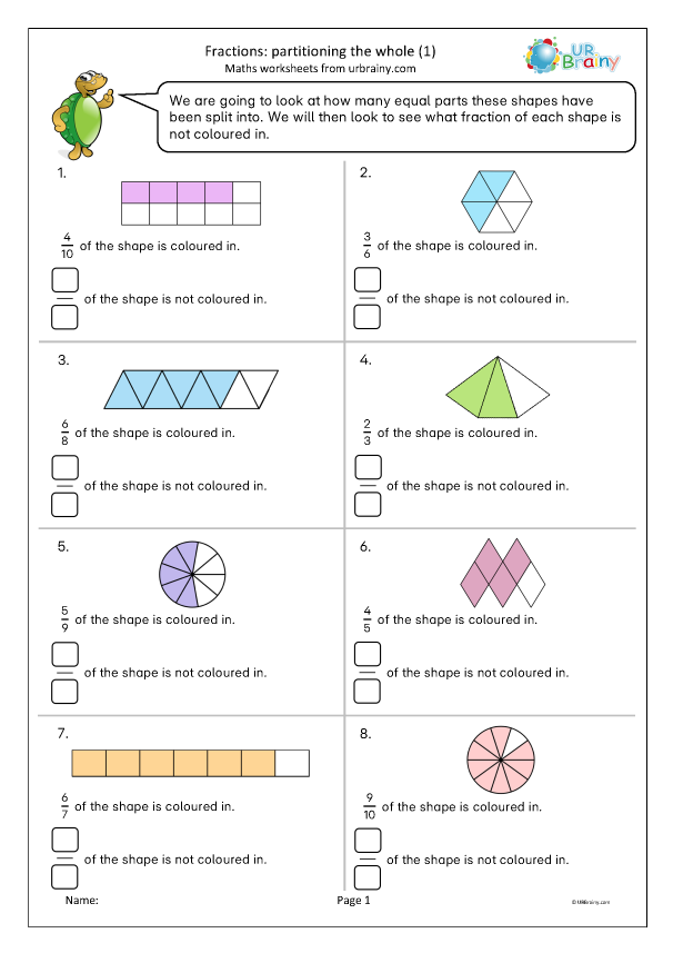 Preview of 'Fractions: partitioning the whole (1)'