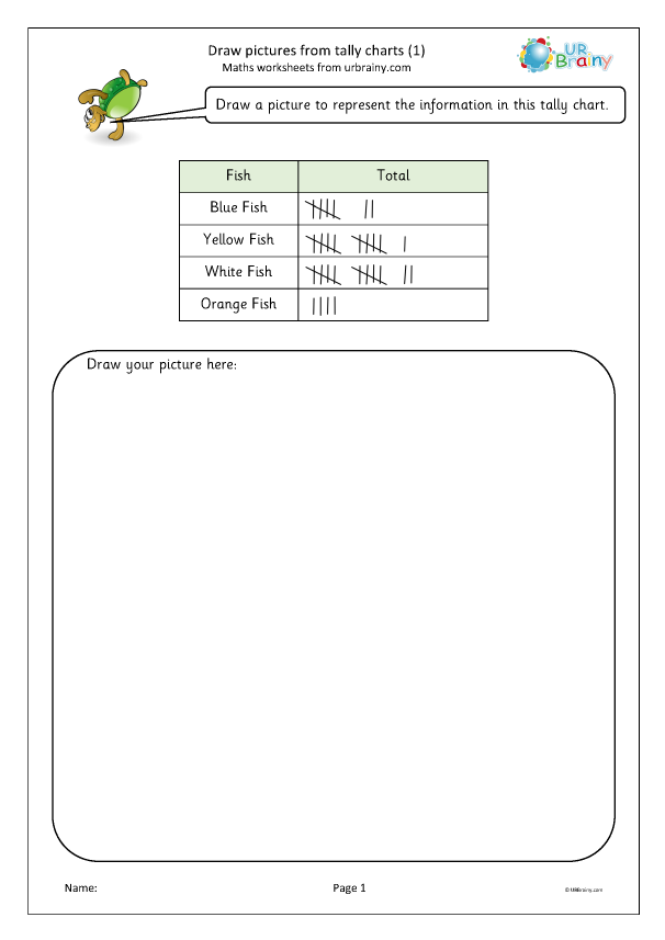 Preview of 'Draw pictures from tally charts (1)'