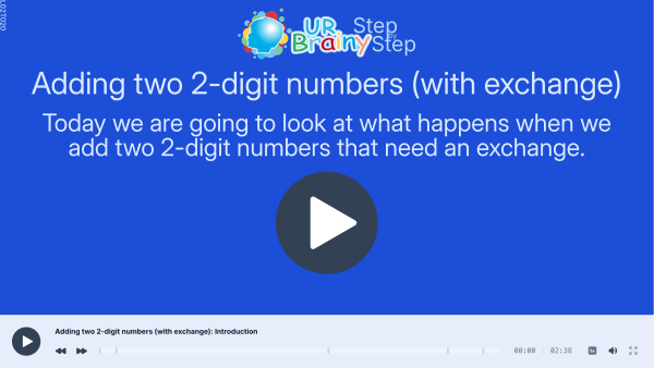 Preview of 'Adding two 2-digit numbers (with exchange)'