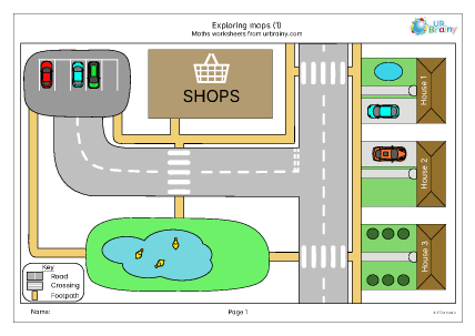 Preview of worksheet Exploring maps (!)