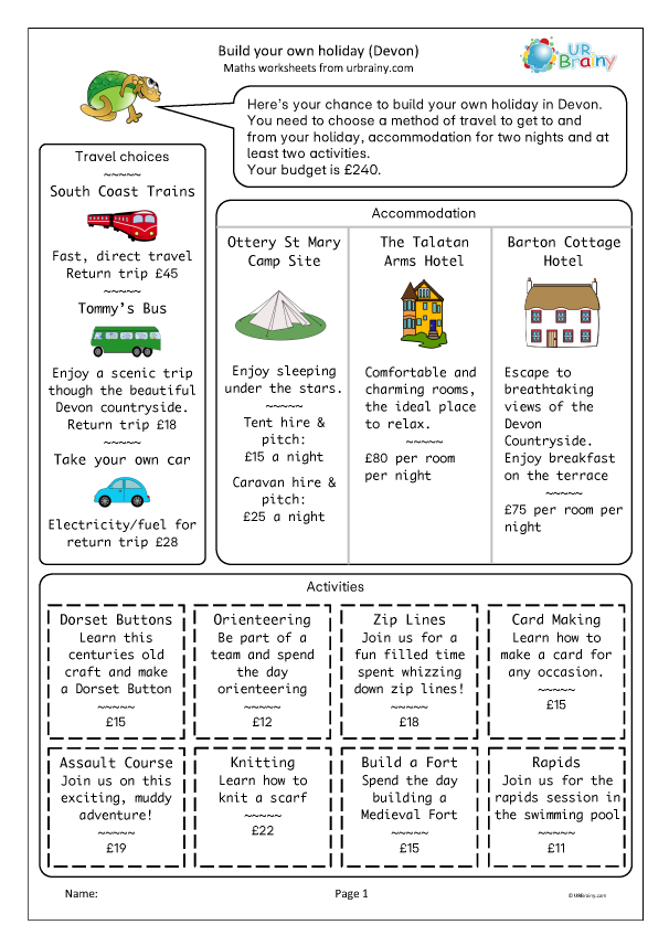 Preview of 'Build your own holiday: Devon'