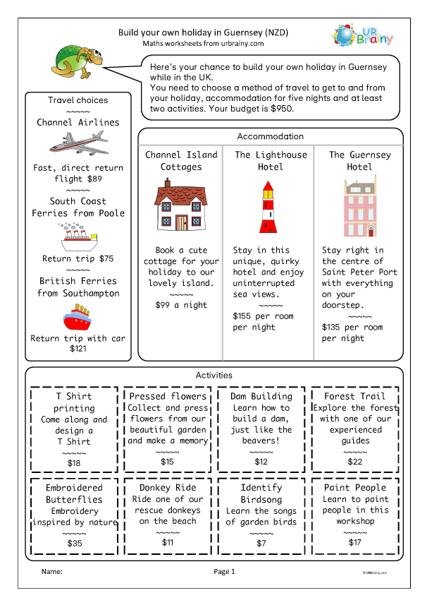Preview of 'Build your own holiday: Guernsey (NZD)'