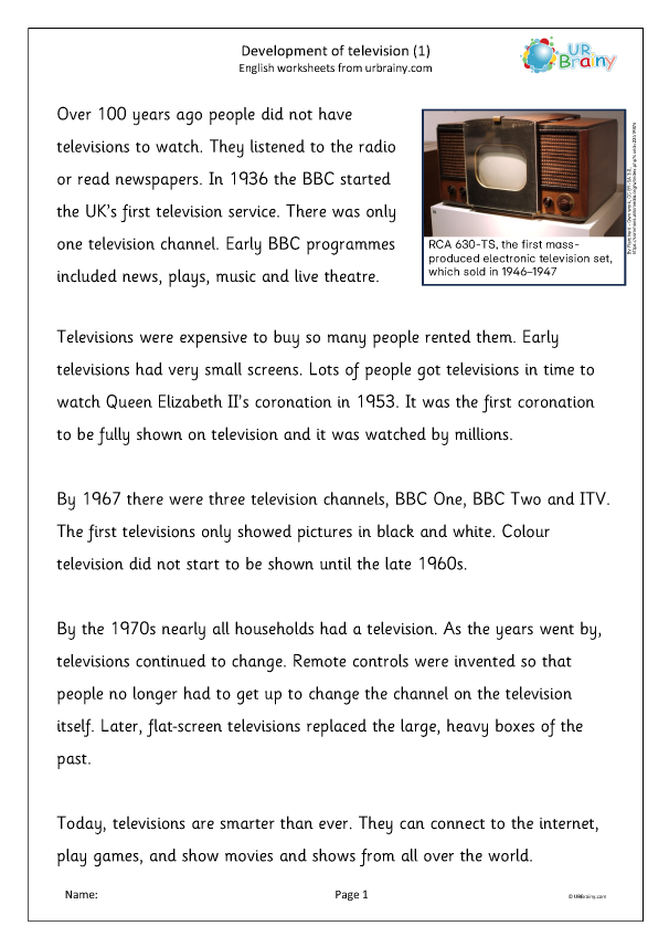 Preview of 'Development of television (1)'