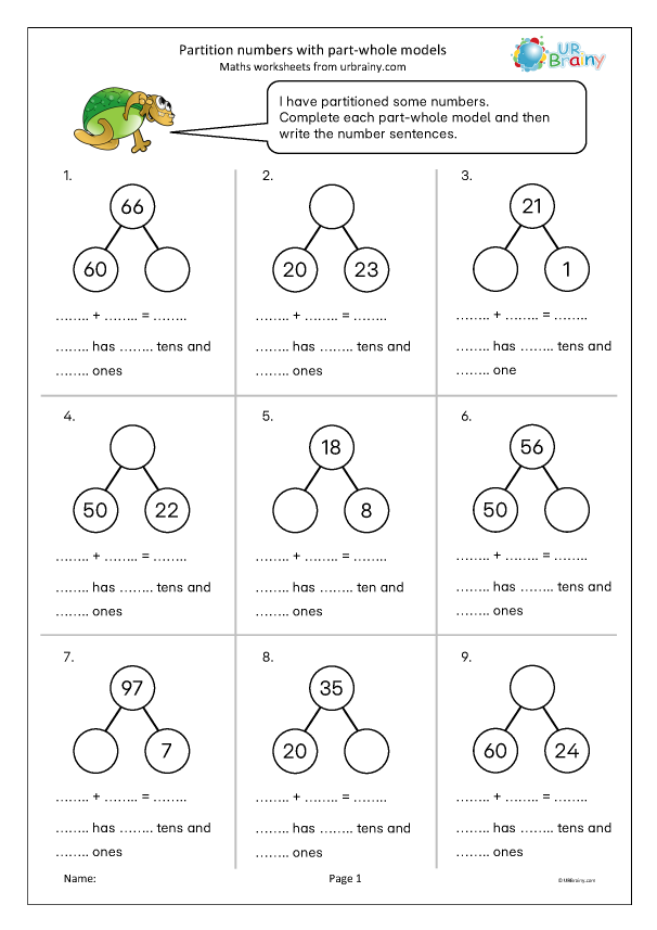 Preview of 'Partition numbers with part-whole models'