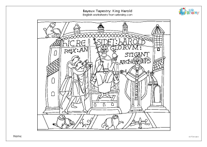 Preview of worksheet Bayeux Tapestry: King Harold