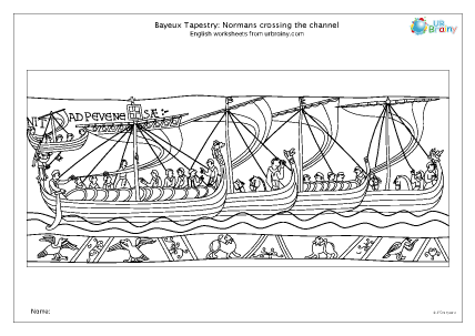 Preview of worksheet Bayeux Tapestry: Normans crossing The Channel