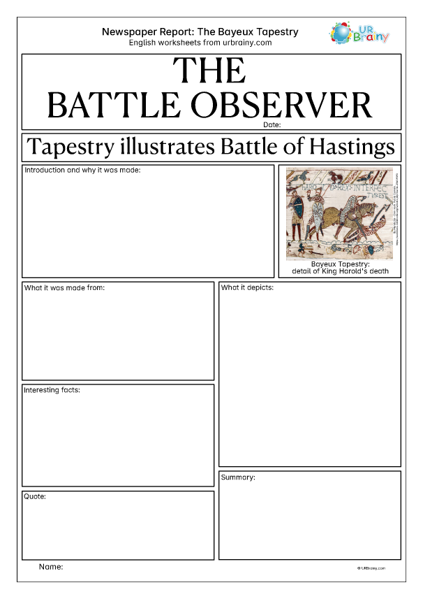 Preview of 'Newspaper report: Bayeux Tapestry'