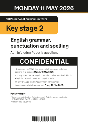 Preview of worksheet 2026 KS2 English GPS Administering Paper 1 Questions