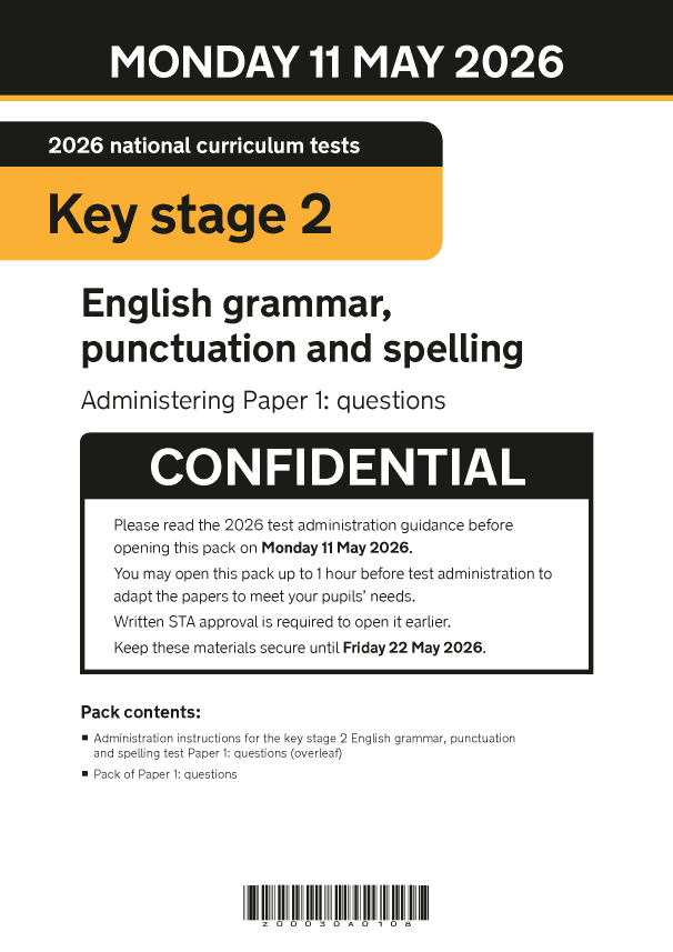 Preview of '2026 KS2 English GPS Administering Paper 1 Questions'