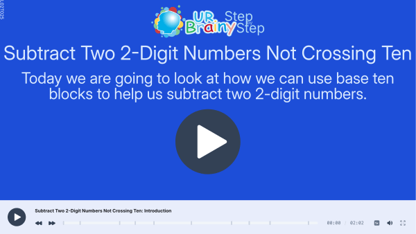Preview of 'Subtract two 2-digit numbers not crossing ten'